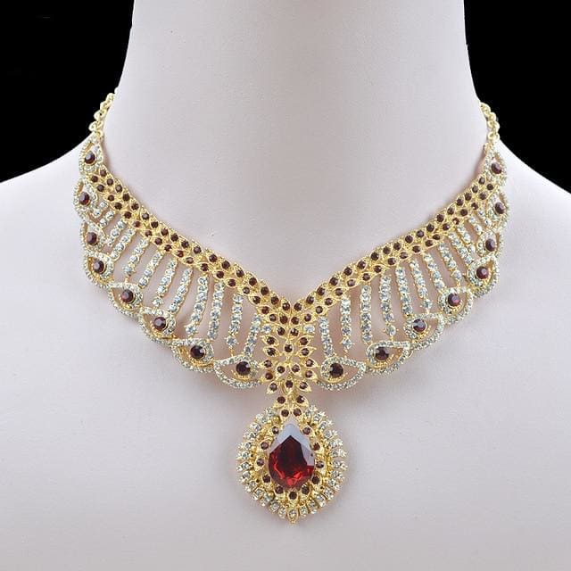 austrian crystal bridal statement jewelry set necklace only