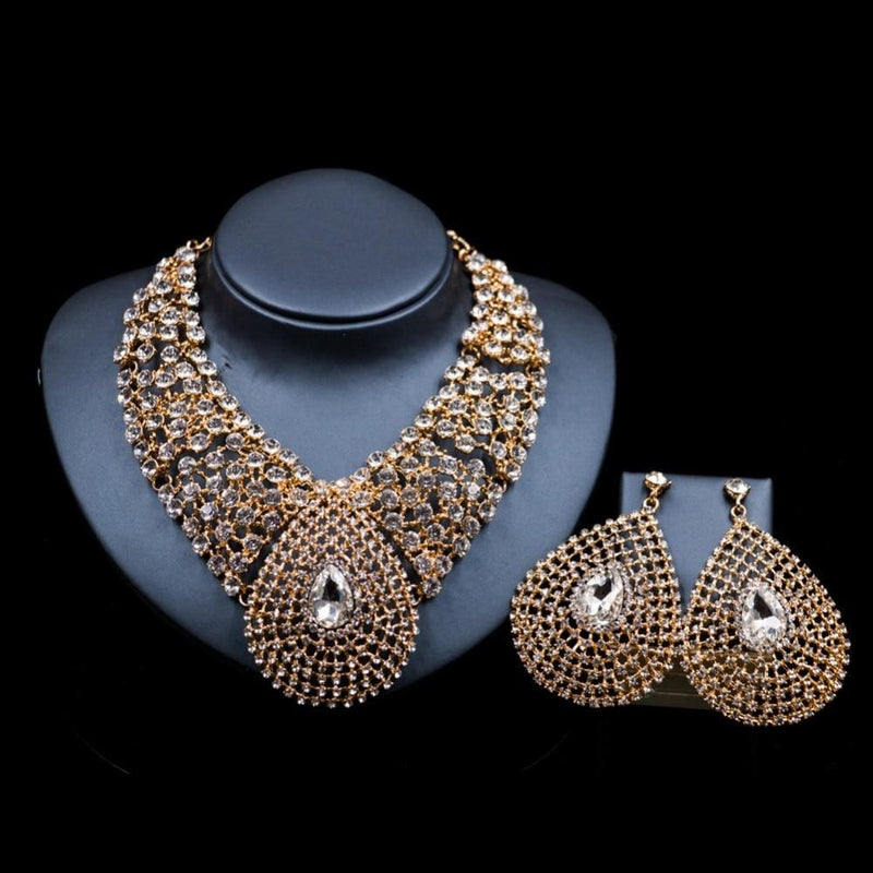 austrian crystal necklace and earrings for wedding