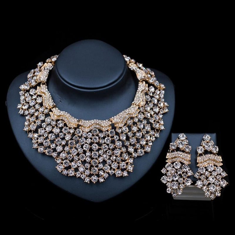 austrian crystal necklace and earrings set