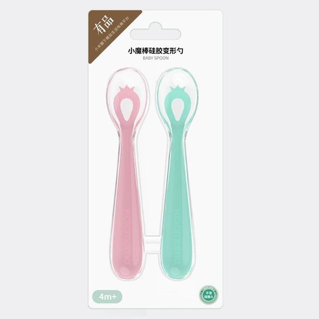 baby spoon silicone bendable soft white