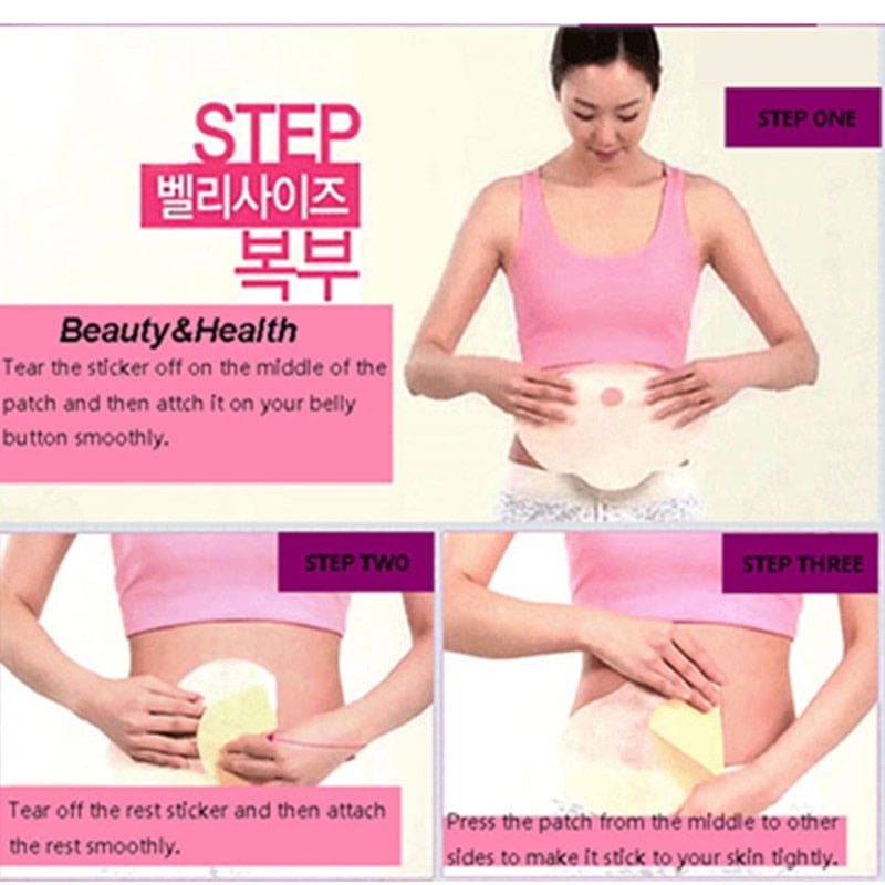 belly abdomen fat burning natural ingredients slimming patch 5 pieces/box