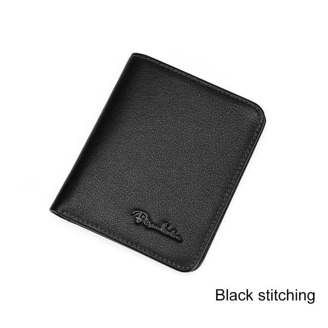 bison denim genuine leather black purse for men black stitching