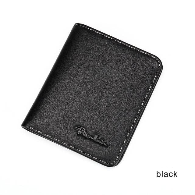bison denim genuine leather black purse for men black