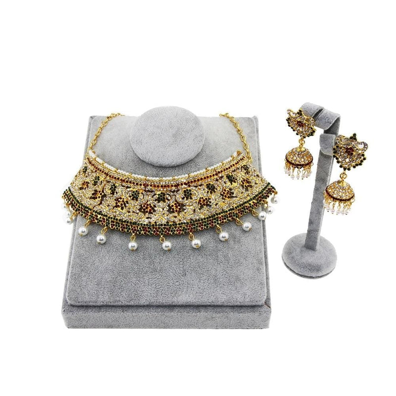 bollywood fashion jewelry set for women silver plated
