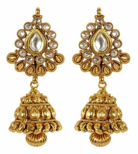 bollywood style wedding gold plated bridal jewelry set