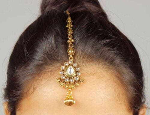 bollywood style wedding gold plated bridal jewelry set