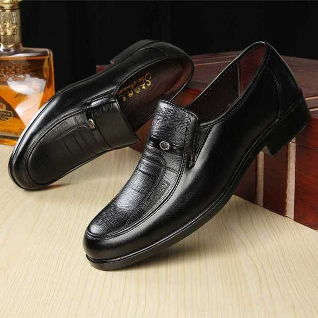 breathable leather formal business shoes