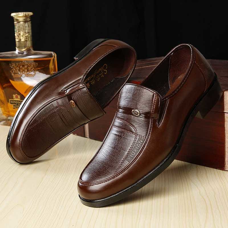 breathable leather formal business shoes