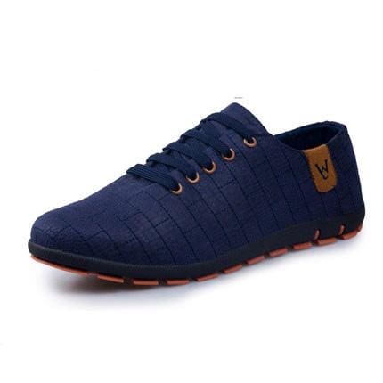 breathable men casual fashion low lace-up canvas shoes