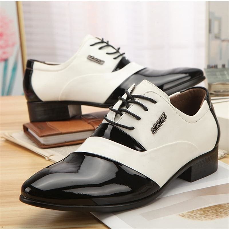 breathable split leather comfortable men shoes