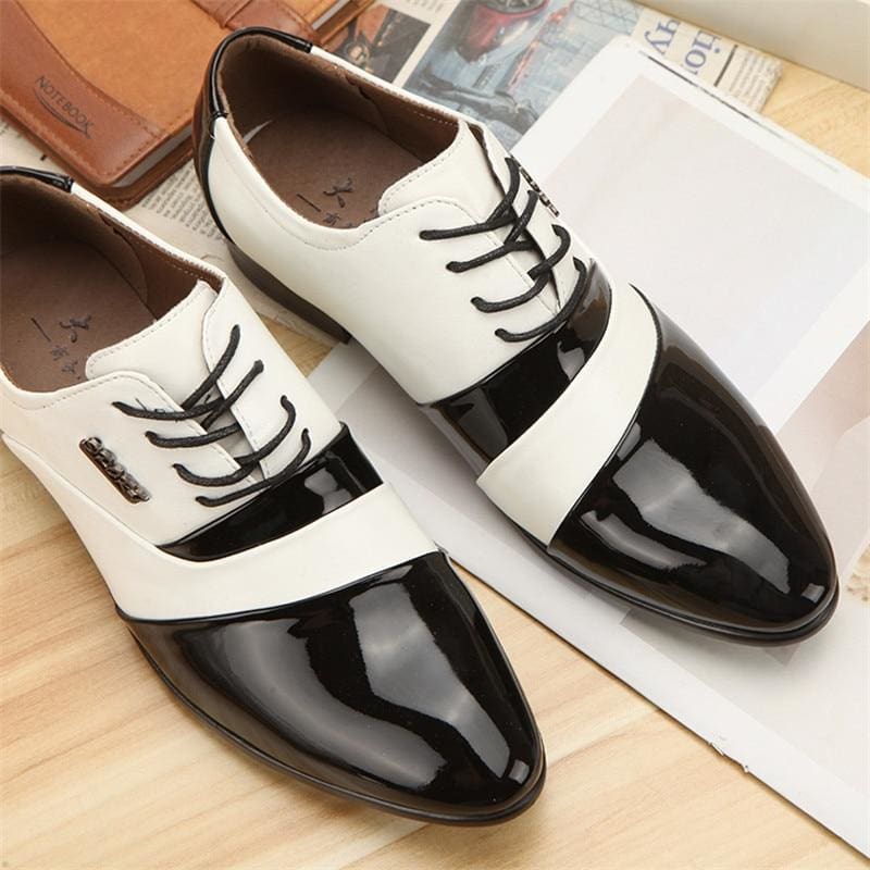 breathable split leather comfortable men shoes