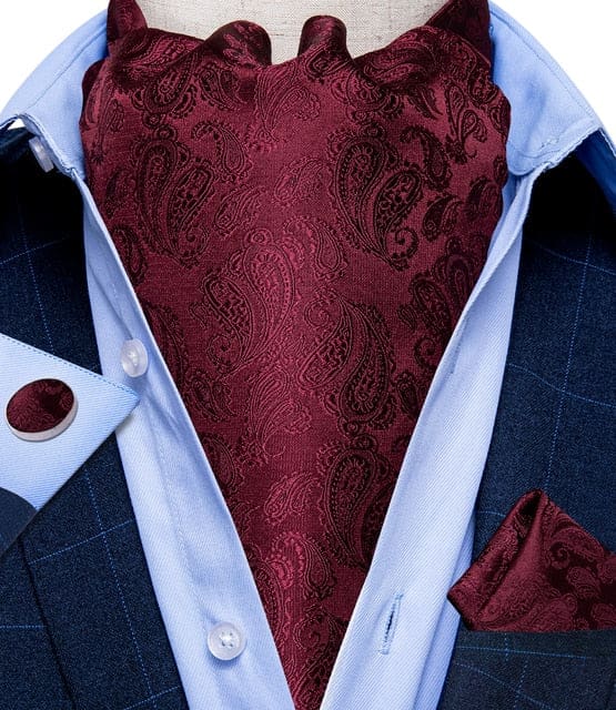 British Style Luxury Men Vintage Paisley Formal Cravat Tie Set ASC-0001 BOW TIE