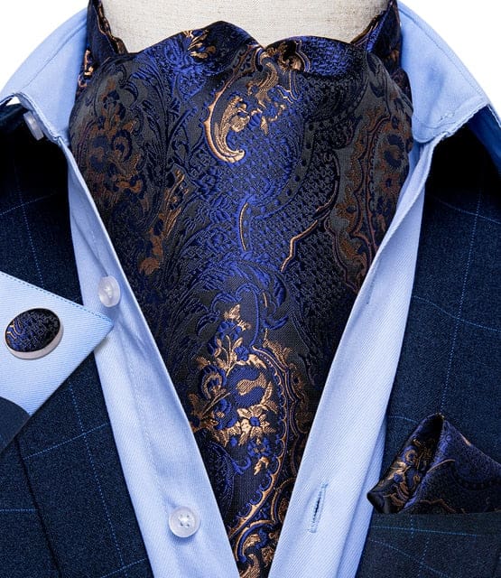 British Style Luxury Men Vintage Paisley Formal Cravat Tie Set ASC-0035 BOW TIE