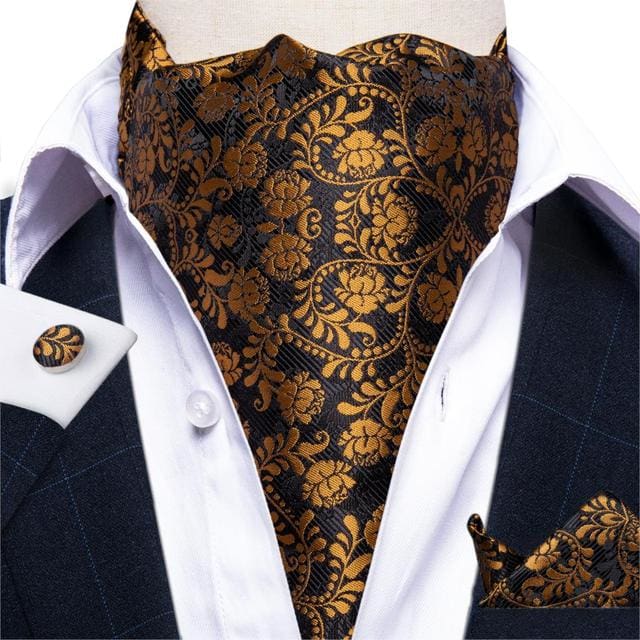 British Style Luxury Men Vintage Paisley Formal Cravat Tie Set ASC-2006 BOW TIE