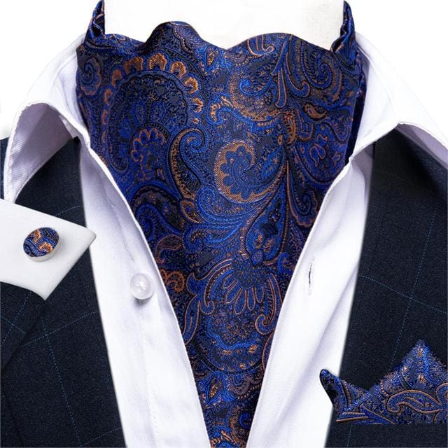 British Style Luxury Men Vintage Paisley Formal Cravat Tie Set ASC-2009 BOW TIE