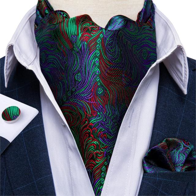 British Style Luxury Men Vintage Paisley Formal Cravat Tie Set ASC-2012 BOW TIE