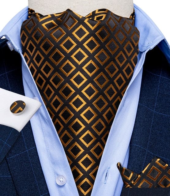 British Style Luxury Men Vintage Paisley Formal Cravat Tie Set ASC-2013 BOW TIE