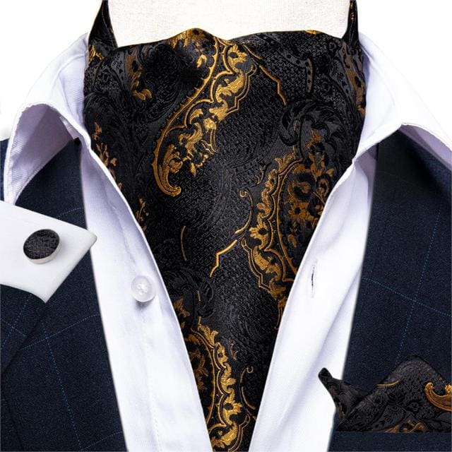 British Style Luxury Men Vintage Paisley Formal Cravat Tie Set ASC-2014 BOW TIE