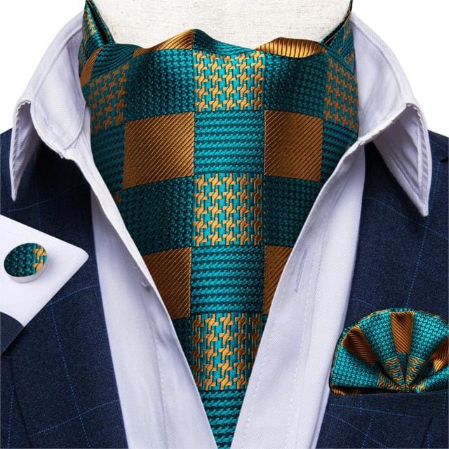 British Style Luxury Men Vintage Paisley Formal Cravat Tie Set ASC-2026 BOW TIE