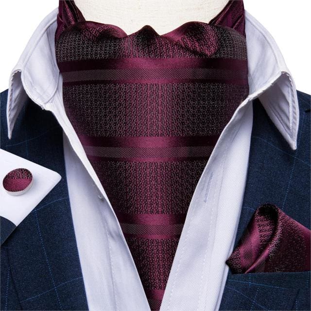 British Style Luxury Men Vintage Paisley Formal Cravat Tie Set ASC-2033 BOW TIE