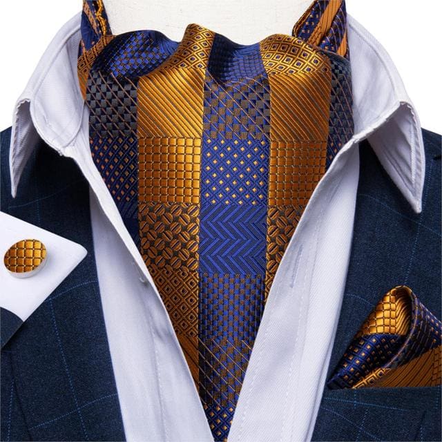 British Style Luxury Men Vintage Paisley Formal Cravat Tie Set ASC-2034 BOW TIE