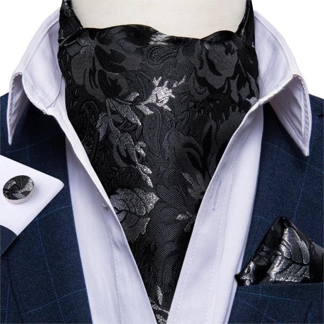 British Style Luxury Men Vintage Paisley Formal Cravat Tie Set ASC-2041 BOW TIE