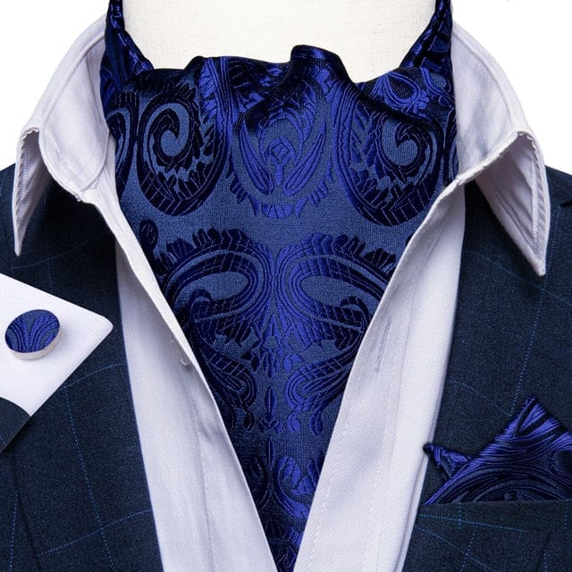 British Style Luxury Men Vintage Paisley Formal Cravat Tie Set ASC-2065 BOW TIE