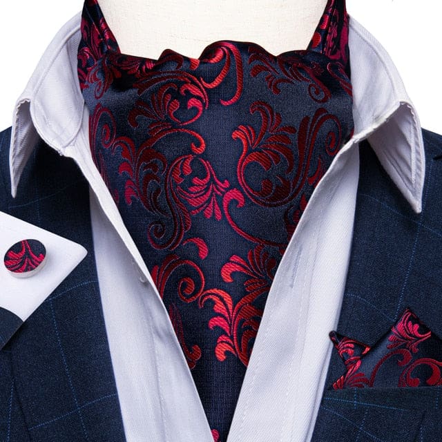 British Style Luxury Men Vintage Paisley Formal Cravat Tie Set ASC-2071 BOW TIE