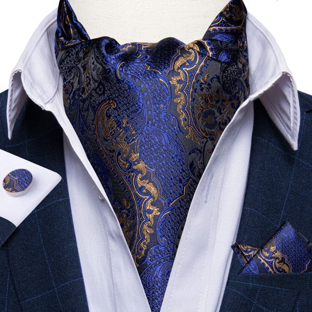 British Style Luxury Men Vintage Paisley Formal Cravat Tie Set ASC-2080 BOW TIE