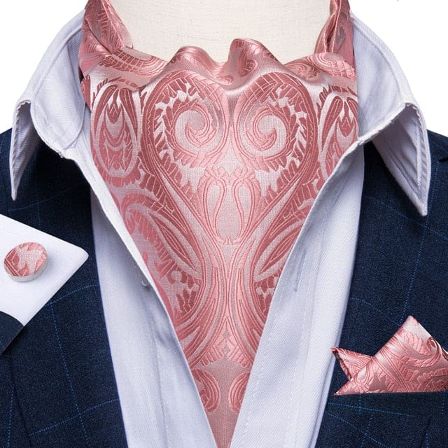 British Style Luxury Men Vintage Paisley Formal Cravat Tie Set ASC-2091 BOW TIE