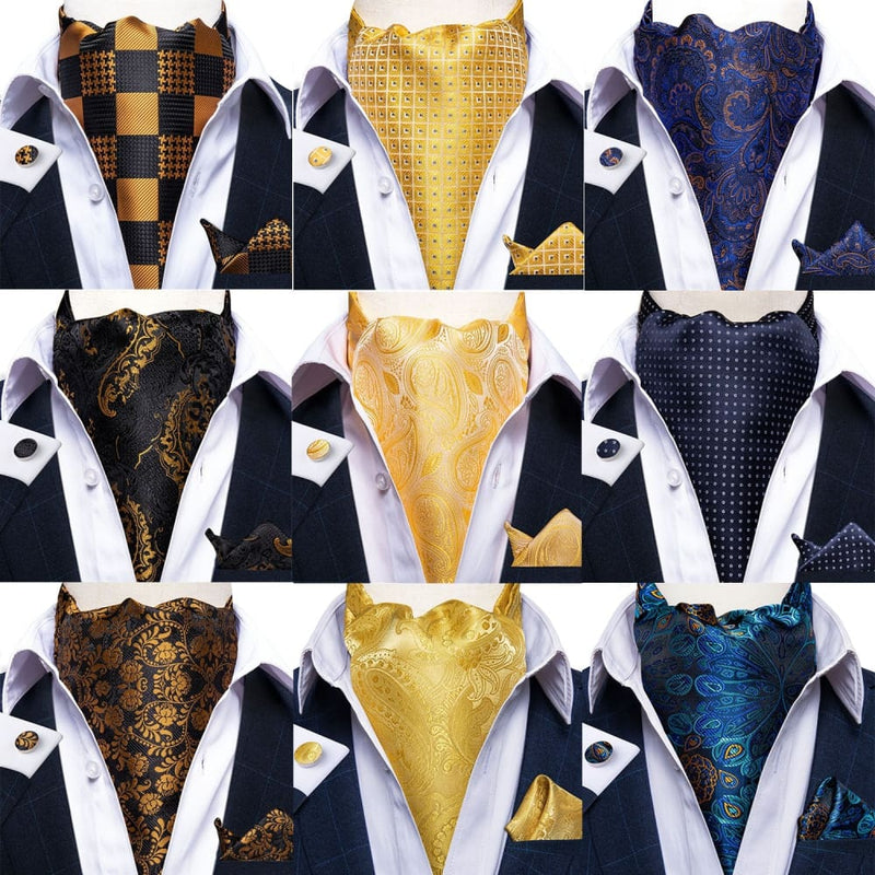 British Style Luxury Men Vintage Paisley Formal Cravat Tie Set BOW TIE
