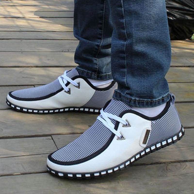 british style pu leather breathable men shoes