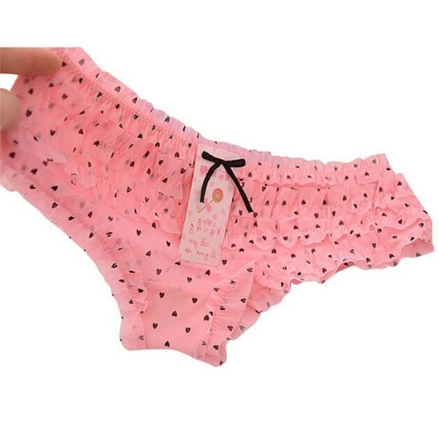 butt lifter briefs lovely dot female underwear pink / one size
