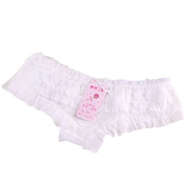 butt lifter briefs lovely dot female underwear white / one size