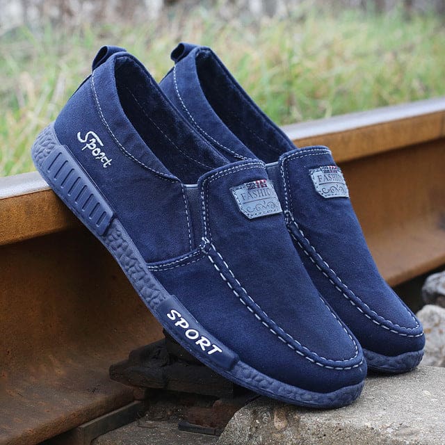 Canvas Shoes Denim Lace-Up Plimsolls Breathable Male Footwear C1 / 40 MEN SHOES