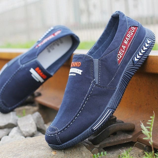 Canvas Shoes Denim Lace-Up Plimsolls Breathable Male Footwear D1 / 39 MEN SHOES