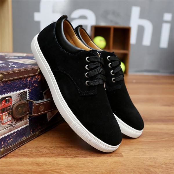 casual pu leather suede men canvas shoes