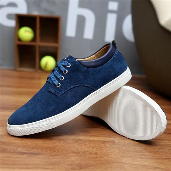 casual pu leather suede men canvas shoes