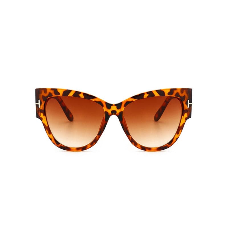 cat eye luxury designer women sunglasses leopard