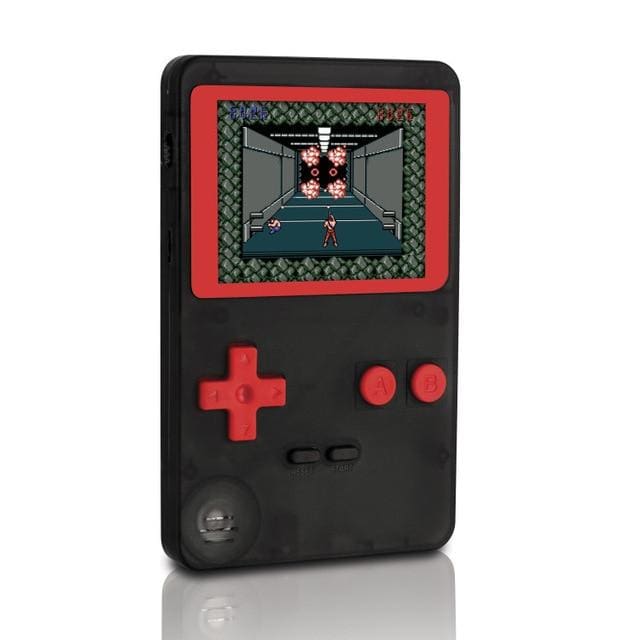 classic game with 200 games 2.8 inch 8-bit pvp portable console clear black