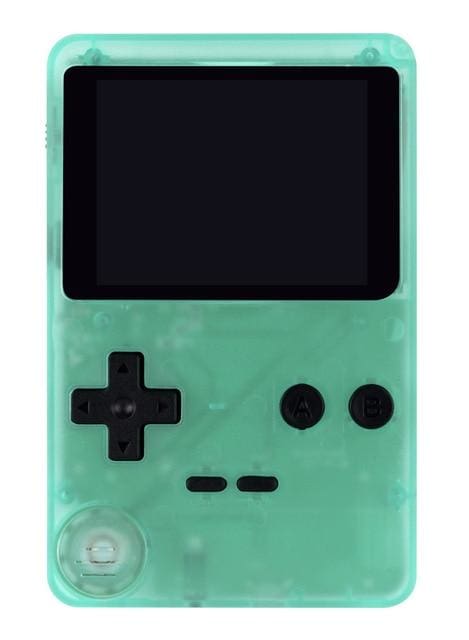 classic game with 200 games 2.8 inch 8-bit pvp portable console clear green