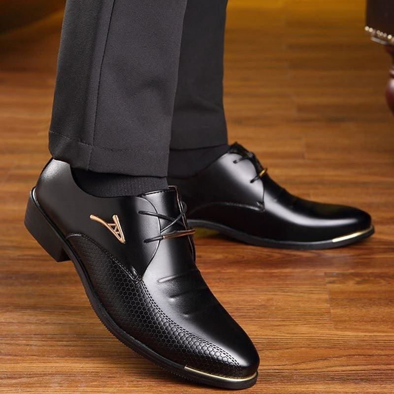 classic patent leather oxford men dress shoes