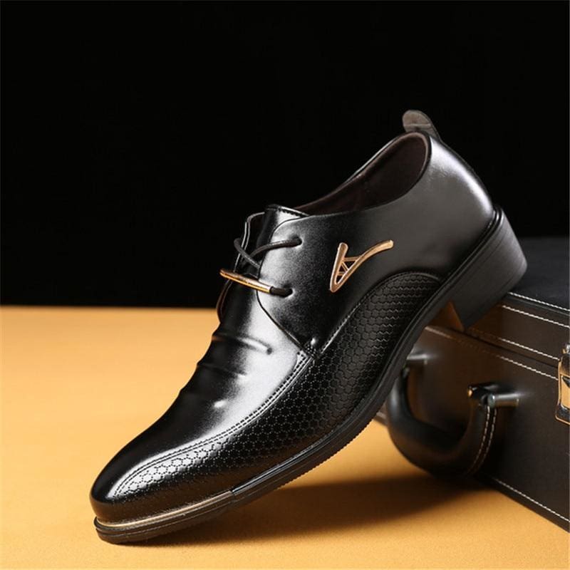 classic patent leather oxford men dress shoes