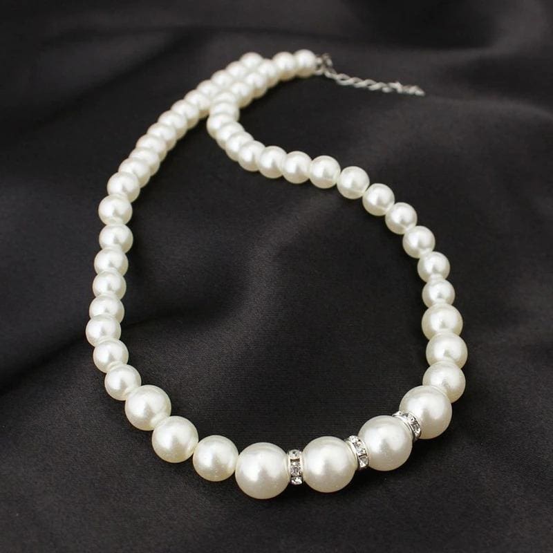 classic white pearl women wedding jewelry set