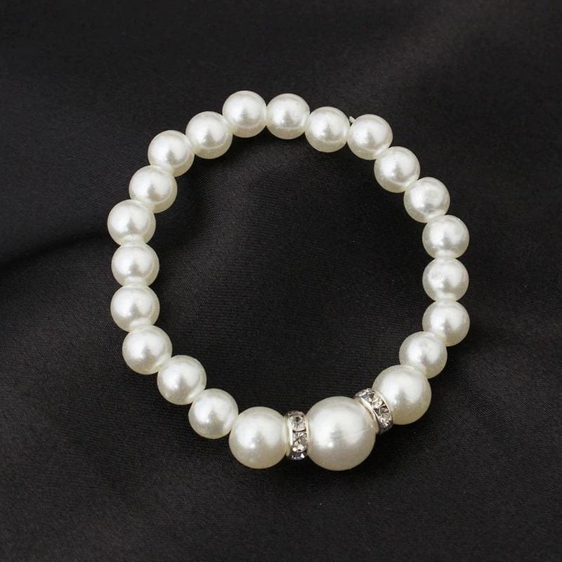 classic white pearl women wedding jewelry set