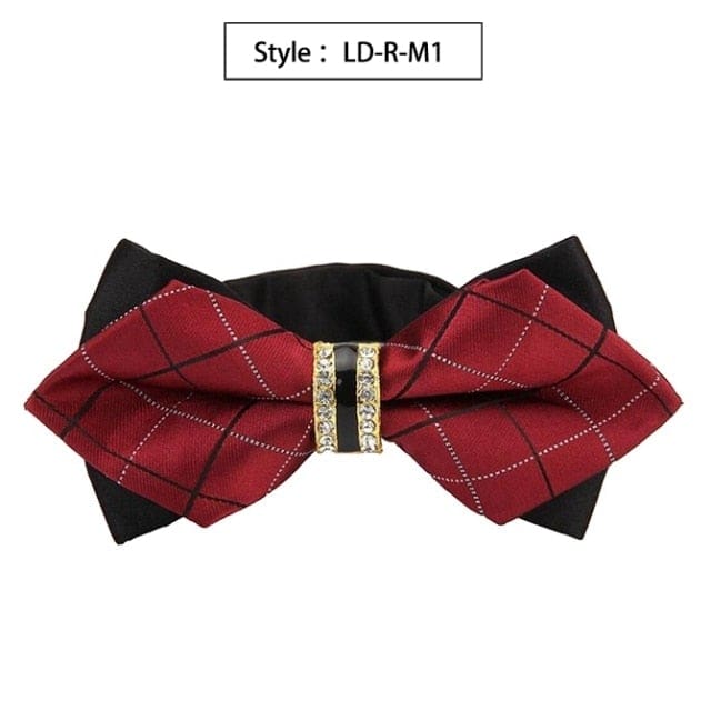 colorful plaid cravat fashion butterfly luxurious bow ties for men ld-r-m1