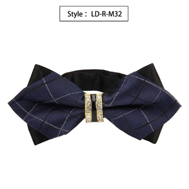 colorful plaid cravat fashion butterfly luxurious bow ties for men ld-r-m32