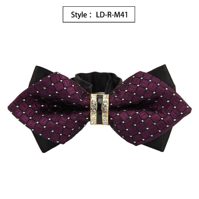 colorful plaid cravat fashion butterfly luxurious bow ties for men ld-r-m41