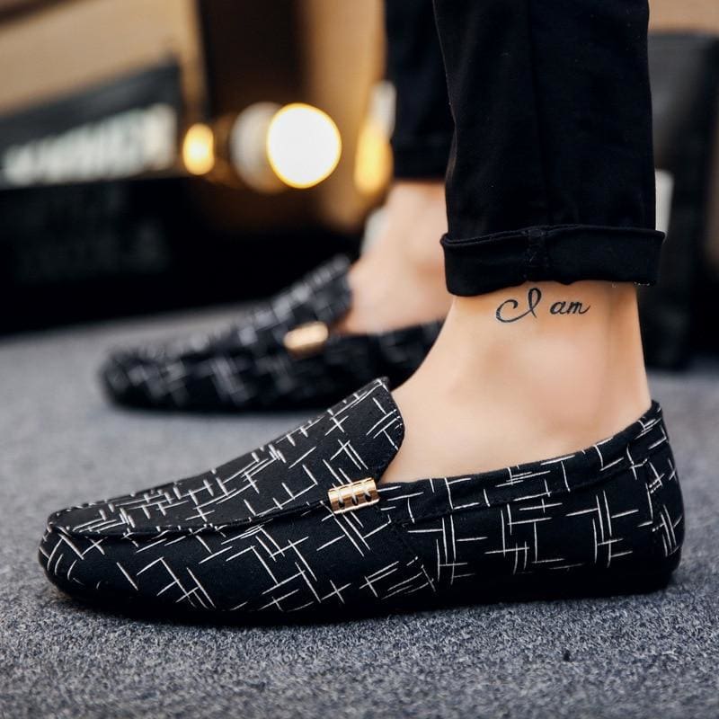 comfortable flat casual breathable slip-on soft leather loafers