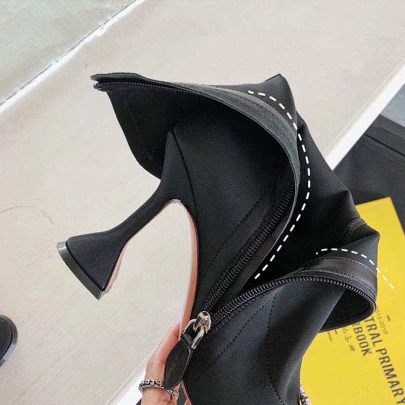 comfortable triangle ankle boots for women